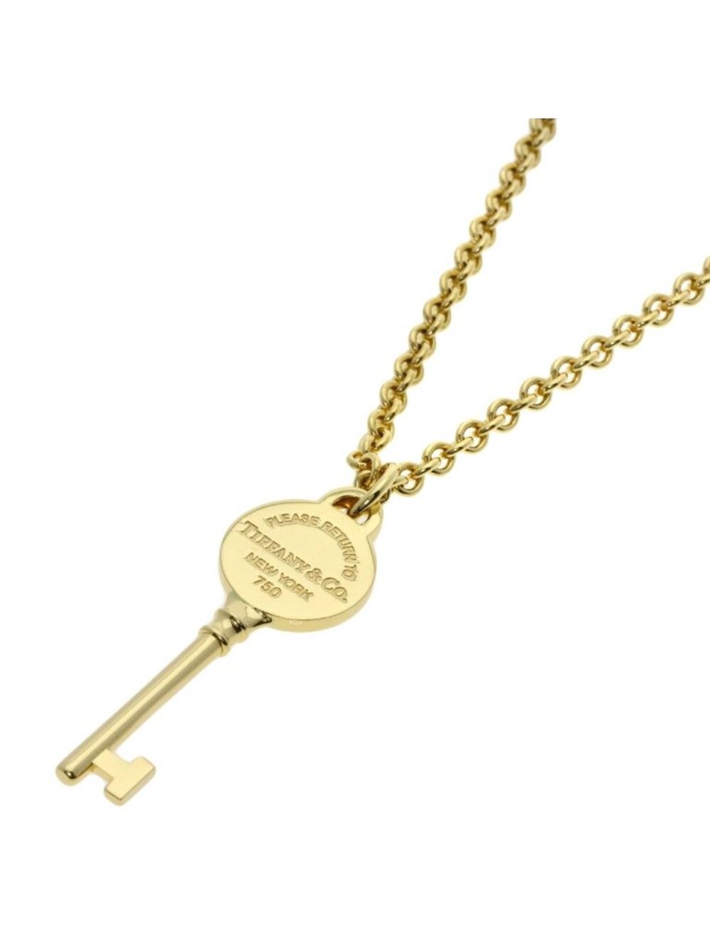 Tiffany & Co. Return to Tiffany Key Necklace 18K Yellow Gold
